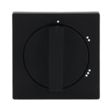 FUTURE Pokrywa z pokrętłem i nadrukiem czarny matowy