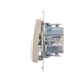 Simon 54 Łącznik świecznikowy z podświetleniem LED i do wersji IP44 10A 250V szybkozłączka złoty mat *Posiada wkładkę DU1W DW5BL.01/44 KONTAKT