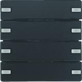 BERKER KNX e/s Q.x Przycisk poczwórny z polem opisowym z diodami LED RGB i czujnikiem temperatury antracyt 80144326 HAGER