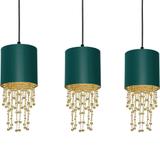Milagro lampa wisząca Almeria 3xE27 zielono/złota MLP64500
