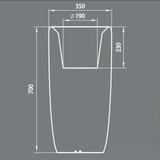 Nowodvorski lampa stojąca zewnętrzna (świecąca donica) Flowerpot M E27 biała 9712