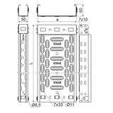 Korytko KFL100H60/3mb