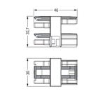 WINSTA rozgałęźnik 3-torowy 1 x wtyk / 3 x gniazdo czarny