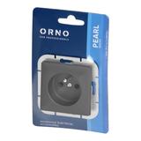 Gniazdo pojedyncze podtynkowe 2P+Z Pearl, 16A, 250V, PT-16P, czarny OR-OE-7705/B ORNO