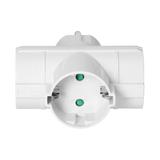 Rozgałęźnik 3x2P+Z (Schuko) biały OR-AE-13184(GS) ORNO