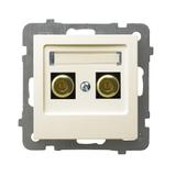 AS Gniazdo głośnikowe pojedyncze - kolor ecru GGN-1G/m/27