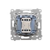 Simon 55 Przycisk zwierny podwójny zwierny bez piktogramu szybkozłączka Biały mat