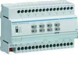 KNX system Sterownik załączający/żaluzjowy 16-/8-krotny 16A C-load, 8 mod