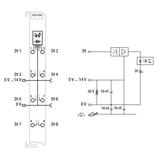 moduł 8DI 5V/12V DC 0,2ms WAGO