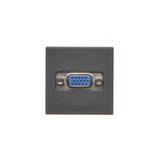 Simon Connect Płytka K45 złącza VGA (D-Sub 15) 45x45mm + wkład zaciski śrubowe szary grafit K100B/14 KONTAKT