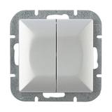 Łącznik podtynkowy świecznikowy Pearl, 10A, 250V, WP-2P, srebrny