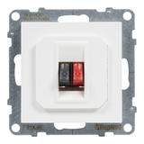 SUNO - Gniazdo głośnikowe pojedyncze, Biały, Legrand