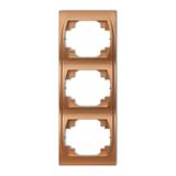 LOGO Ramka pionowa potrójna złoty metalik