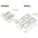 WPSS60 Wpornik ścienno-podłogowy do koryt siatkowych