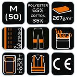 Spodnie robocze na szelkach, rozmiar M/50