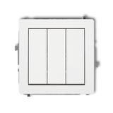 DECO Mechanizm łącznika potrójnego biały