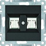 lumina Gniazdo komputerowe podwójne RJ45 kat.6 UTP czarny WL2163 HAGER