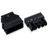 WINSTA wtyk 5-torowy z obudową odciążającą naciąg czarny