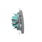 Simon Basic Łącznik potrójny 10A szybkozłączka satynowy