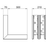 GS-DA70210RW, NAROŻE ZEWN. 70X210 CZ.B.