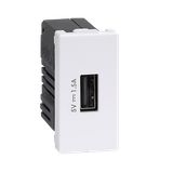 Simon Connect USB ładowarka K45 (45x225) gniazdo typ A 5V/15A czysta biel