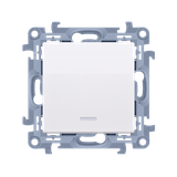 Simon 10 Łącznik uniwersalny-schodowy bez piktogramu z podśw.LED 10A zac.śrubowe biały.
