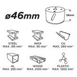 Otwornica bi-metalowa 46 mm