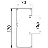 GA-A70170EL, Kanał podparapetowy, asymetryczny