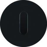 R.classic Płytka czołowa z pokrętłem do łącznika obrotowego, czarny, połysk