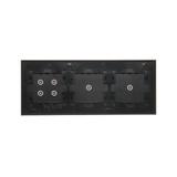Simon 54 Touch Panel dotykowy S54 Touch 3 moduły 1 pole dotykowe + 1 pole dotykowe + 4 pola dotykowe zastygła lawa DSTR3114/73 KONTAKT