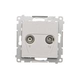 Simon 55 Gniazdo antenowe R-TV przelotowe 10dB 1x Wejście: 5÷862 MHz Aluminium mat TAP10.01/143 KONTAKT