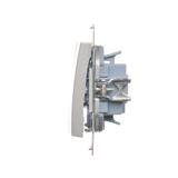 Simon 54 Przycisk potrójny 10A szybkozłączka srebrny mat