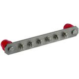 Szyna uziemiająca na izolatorach, bez pokrywy, stal nierdzewna NIRO