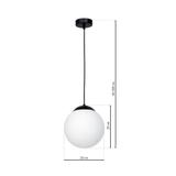 Milagro lampa wisząca Lima E14 czarno/biała MLP6522