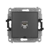 ICON Mechanizm gniazda komputerowego pojedynczego 1xRJ45, kat. 6, ekranowany, 8-stykowy, bez pola op