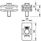 259/A ST, ZACISK RÓWNOLEGŁY STAL ŻÓŁTA 259