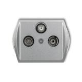 TREND Mechanizm gniazda abonenckiego RTV-SAT końcowego multimedialnego (Internet) srebrny metalik