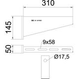 AW 80/31, WSPORNIK ŚCIENNY 310MM FT
