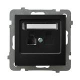 AS Gniazdo telefoniczne pojedyncze - kolor czarny metalik