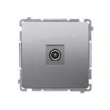 Simon Basic Gniazdo antenowe pojedyncze końcowe srebrny mat (zastępuje BMAK1.01/..)