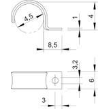 WN 7855/A, UCHWYTY DO PRZEW.4,5MM OC.G.Ż.CH