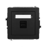 DECO Gniazdo pojedyncze 1xUSB C-C czarny mat 12DGUSB-7 KARLIK