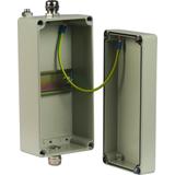 Obudowa aluminiowa, IP 65, 100x200x81 mm, z szyną 35 mm