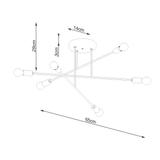 Żyrandol NORAH 6R czarny