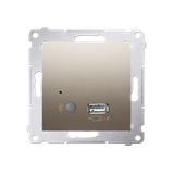 Simon 54 Odbiornik Bluetooth z ładowarką USB złoty mat