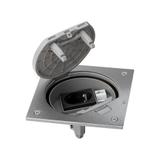 Simon Connect Wkład z pokrywą z gn. schuko + RJ45 kat.5e stal nierdz. KSE15U/23/72 KONTAKT