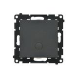 Simon 55 Przycisk zwierny pojedynczy zwierny z podświetleniem LED szybkozłączka Czarny mat