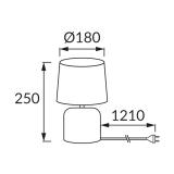 Lampka stołowa IMBIR E14 WHITE