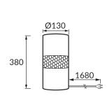 Lampka stołowa WANDA FOOT E14 BLACK