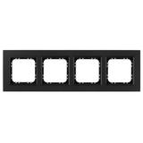 SONATA Ramka poczwórna - kolor czarne szkło szron